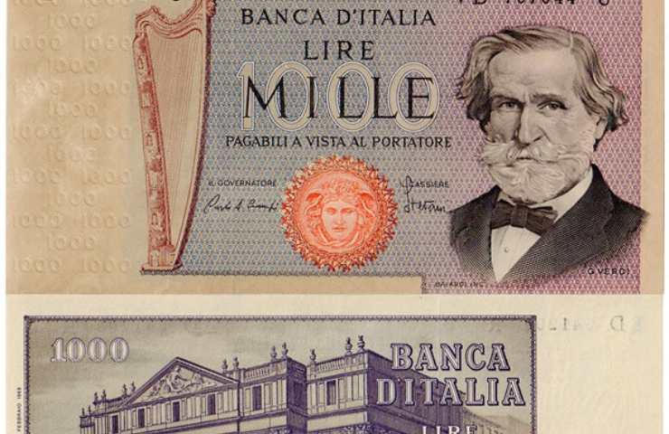 Mille lire Giuseppe Verdi