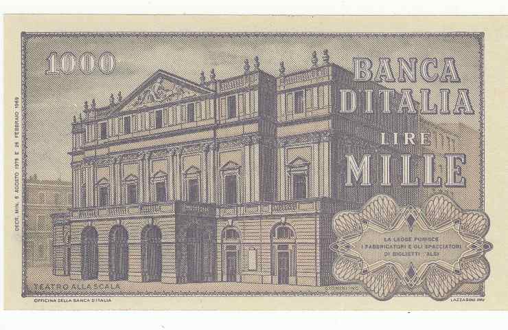 Retro mille lire Giuseppe Verdi