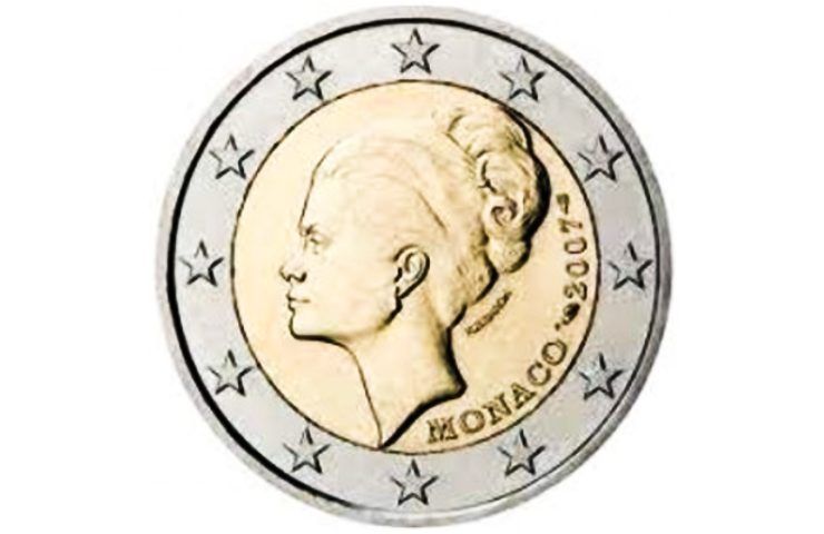 Moneta da due euro Grace Kelly