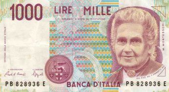 1.000 lire Montessori e il loro grande valore