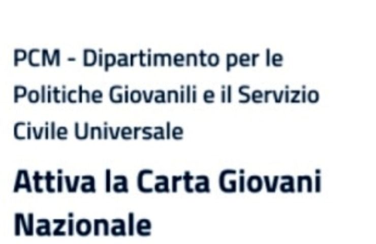 Carta giovani nazionale