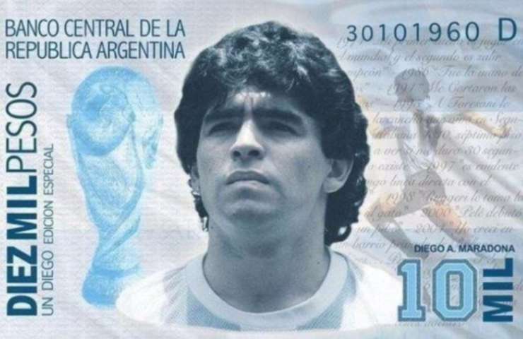 Maradona sulla banconota