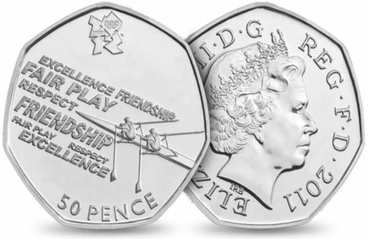 Moneta 50 pence Olimpiadi