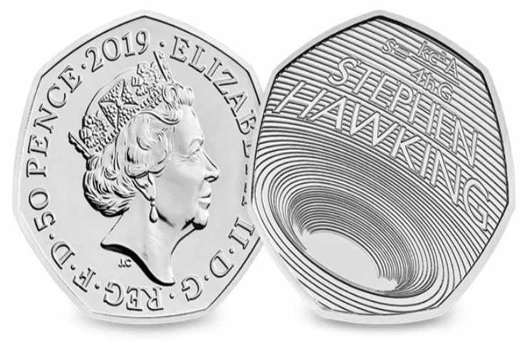 Moneta 50 pence Stephen Hawking 