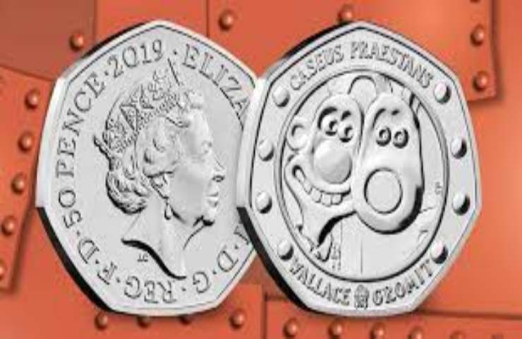 Moneta 50 pence Wallace and Gromit
