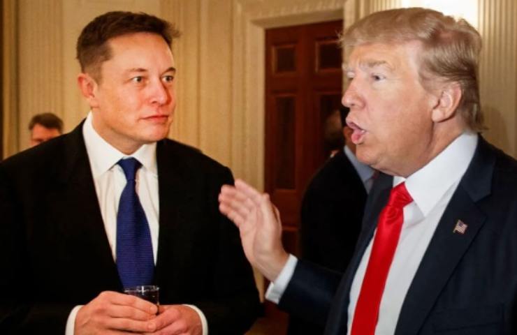 Musk assieme a Donald Trump