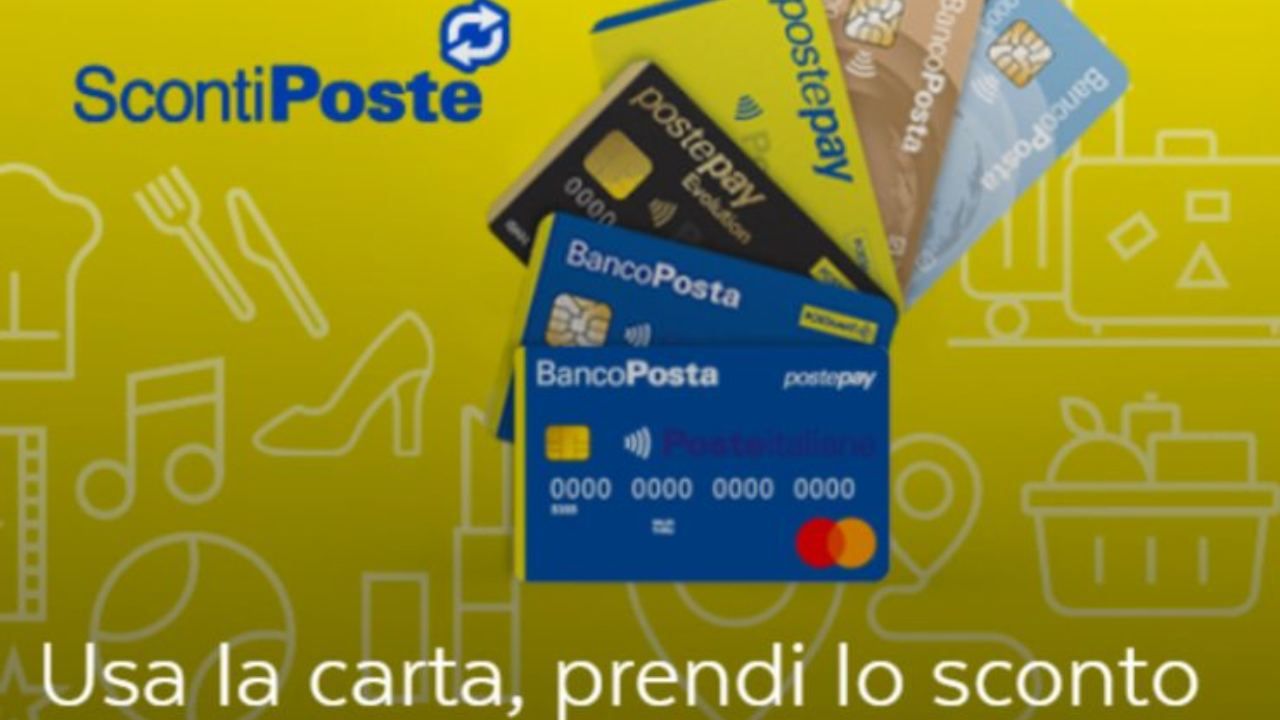 Sconti cashback Postepay Bancoposta