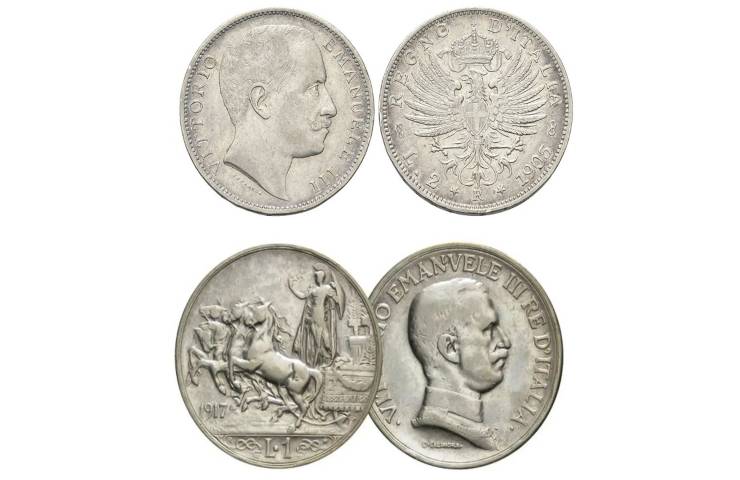 Le monete col re Vittorio Emanuele III
