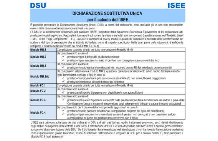 Bonus ISEE Basso INTERNA