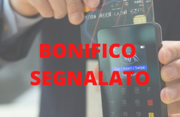 Bonifico segnalato