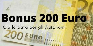 Bonus 200 Euro Autonomi BonificoBancario 20220922