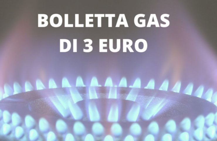 Bolletta gas 3 euro 