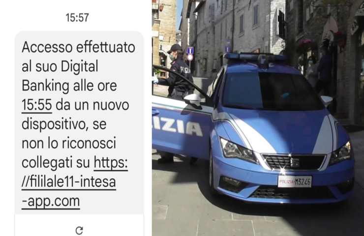 polizia attenzione sms