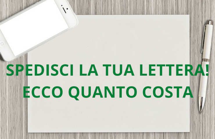Spedizione lettera Poste Italiane 1,22 euro